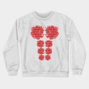 Red Wall Bricks Holes Cracks Crewneck Sweatshirt